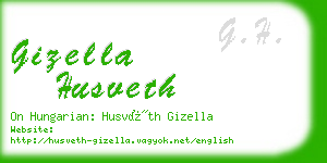 gizella husveth business card